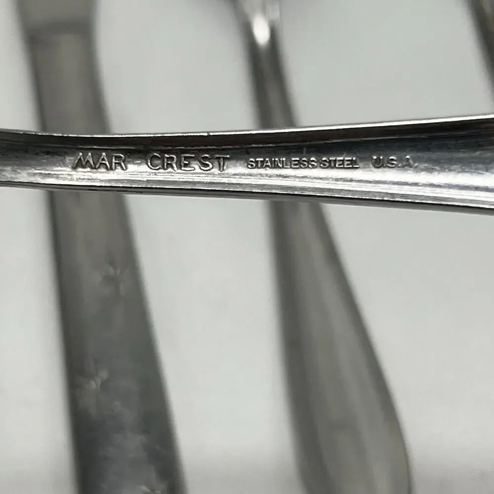 MARCREST atomic Starburst Flatware 3 Tablespoons, 3 Knives, 1 Teaspoon VTG MCM - Picture 5 of 7